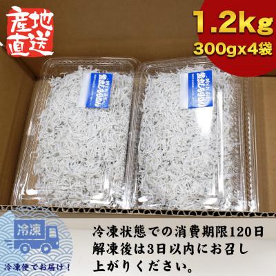 ふるさと納税 南国市 釜揚げしらす高知県土佐湾産1.2kg(300g×4袋)新鮮・ふわふわ鮮度抜群!