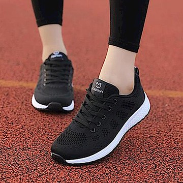 韓國KW美鞋館 休閒學生百搭網布運動鞋-黑色