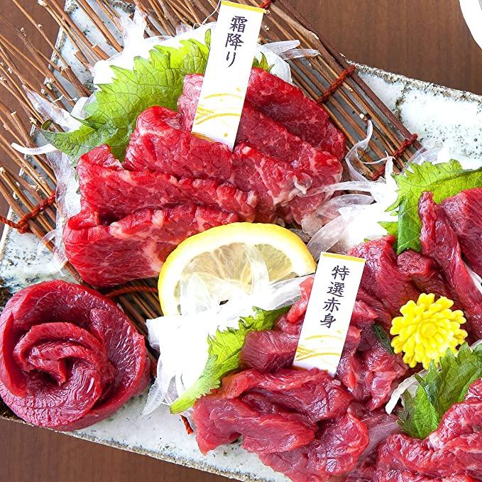 父の日 プレゼント 厳選 霜降り ＆赤身 馬刺しセット 専用醤油付き  父の日シール付 (合計200g)くまもと食彩の力