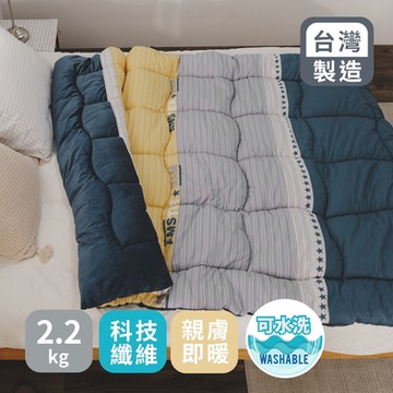 絲薇諾 可水洗MIT-SUN Q被/純棉mix暖絨被(布雷先生-150×195cm)