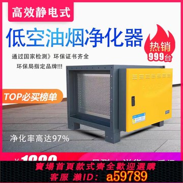 【全網低價 可打統編】餐飲高效低空排放油煙凈化器4000/6000/8000燒烤飯店廚房商用無煙