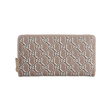 GUCCI GG Shadow 塗層帆布ㄇ形拉鍊長夾(奶茶色) 795048 FADM0 9551