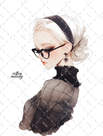 original sticker no.7769 人物貼紙 原創貼紙 人物貼紙 女孩貼紙 原創人物貼紙