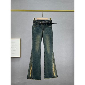 牛仔褲女喇叭褲2023年秋季新款彈力高腰修身顯瘦ins港風加長褲潮