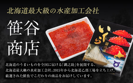 ＜笹谷商店いくら　1パック（500ｇ）＞絶品の醤油タレで漬けたいくら