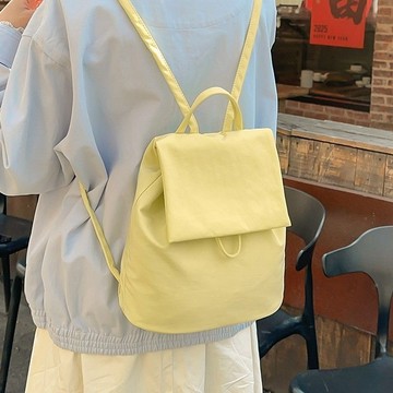 🎒爆款直降價🎒 後背包 背包 書包 雙肩包 大容量後背包高顏值純色簡約小雙肩包mini文藝女小揹包迷你翻蓋書包女旅遊