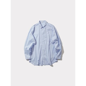 日本ATON埃及棉兵庫縣織造微厚度特殊水洗乾爽立體寬鬆長袖襯衫淺藍色