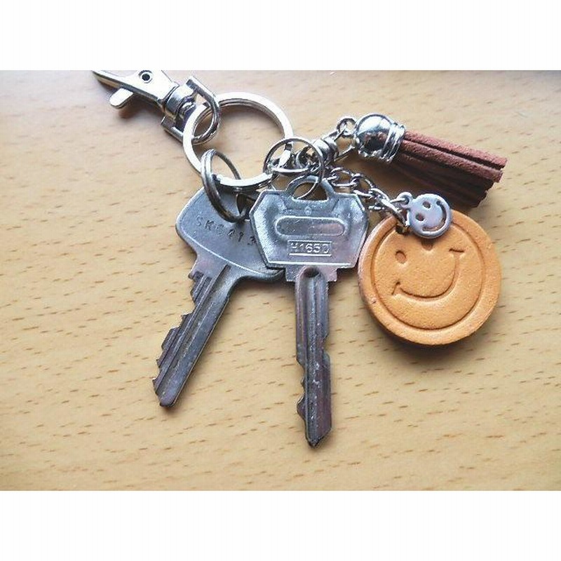 タッセルキーホルダー キーホルダー ニコちゃん デニム かわいい系 T