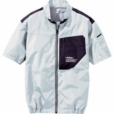 HOOH 快適ウェア 半袖ジャケット S シルバーグレー  ( V6607-S-39 ) 村上被服(株) (メーカー取寄)