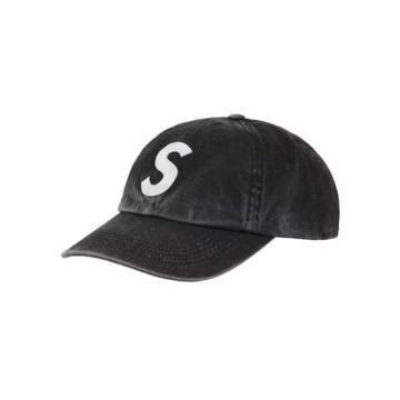 SUPREME PIGMENT PRINT S LOGO 6 PANEL BLACK 帽子 黑色 SS25H24-BK
