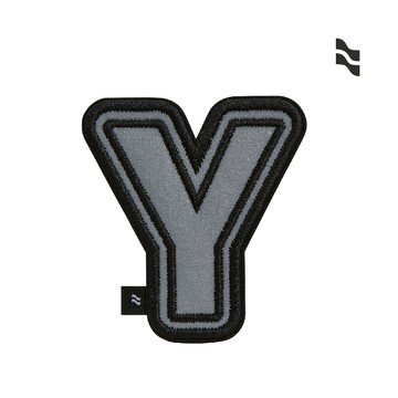 LOJEL刺繡貼紙黑白-Y