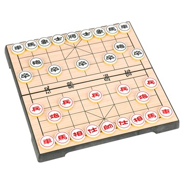 UB 磁性中國象棋套裝  便攜式摺疊棋盤  仿木紋設計  棋子直徑2.4公分  2212001  1組