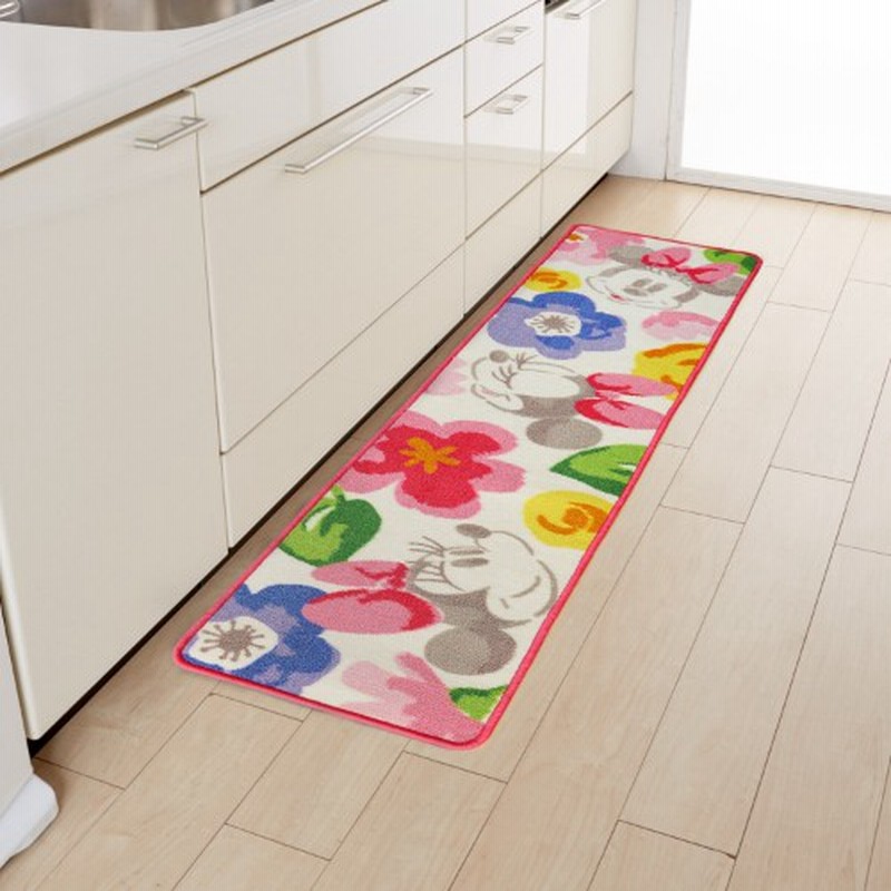 花柄がかわいいキッチンマット ミニーマウス ディズニー 通販 Lineポイント最大1 0 Get Lineショッピング