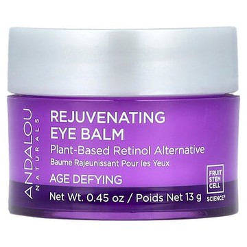 Andalou Naturals, Rejuvenating Eye Balm，植物基視黃醇替代品，逆齡，0.45 盎司（13 克）