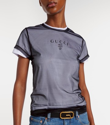 Gucci Layered cotton-blend jersey T-shirt
