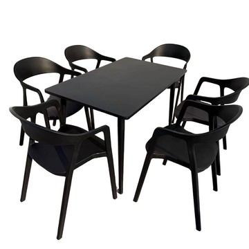 網紅桌椅組合休閑陽臺休息區接待洽談圓形長桌戶外咖啡奶茶店室外[DD010109]