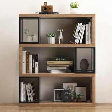 開發票 落地置物架 組合書柜置物架落地靠墻置物柜現代簡易客廳收納柜家用多層儲物架 快速出貨