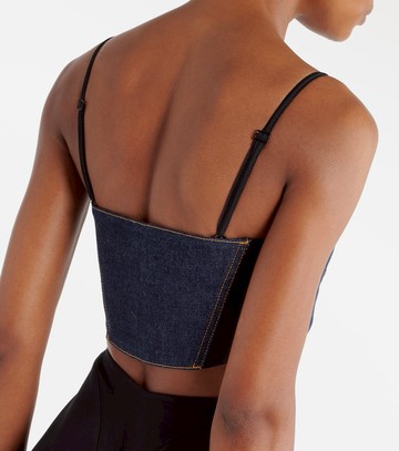 Alaïa Denim bra top
