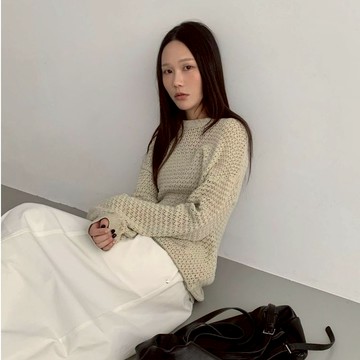 ATTENTION-花開有期!小漂亮簍空針織衣