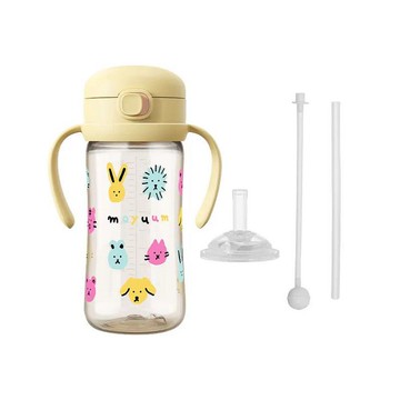 韓國MOYUUM PPSU彈蓋吸管學飲水杯270ml(8809926450546動物萌友) 720元