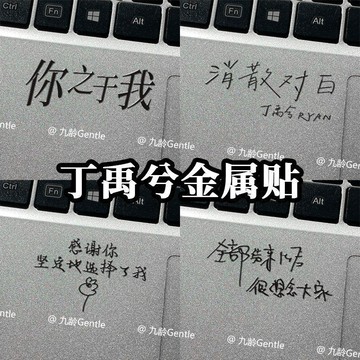 🔥臺灣出貨 丁禹兮 金屬貼消散對白海棠花簽名明星周邊手機筆記本電腦裝飾貼紙