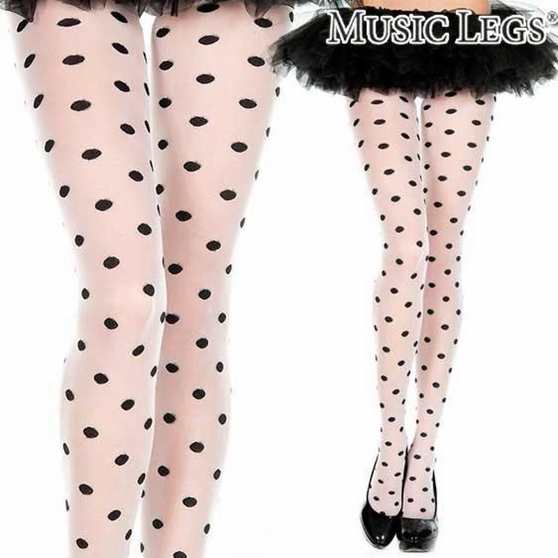 MusicLegs(ミュージックレッグス)モノトーン ポルカドット