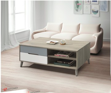 【歐風別館】肯詩特淺灰雙色4尺大茶几【基隆至台中免運費】