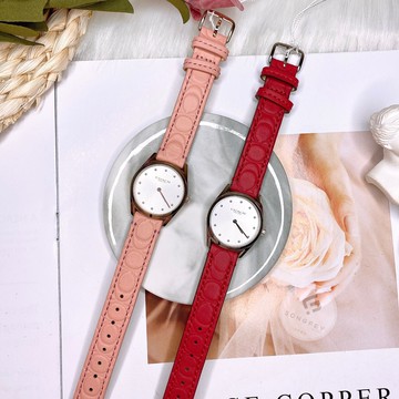 美國代購 台灣現貨 Coach 浮雕logo 錶帶 經典女錶 婉錶【送禮精選★APP下單點數4倍送】