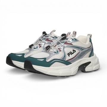 FILA 慢跑鞋 TERRANOVA 奶油綠紅 復古 抽繩 運動鞋 男 1J312A160