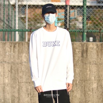 NCAA 長袖 杜克 白 爆裂紋 LOGO 薄長T 男 7155500600