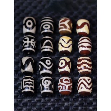 圣飾奇緣 西藏天然瑪瑙 至純黑白雙虎牙天珠 12*18mm超頂項鏈吊墜