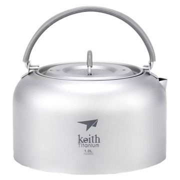 Keith Titanium 鎧斯 Ti3901 純鈦攜帶式輕量茶壺  銀色  1L  1個