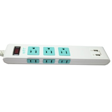 【HTT-1654U】HTT-1654U   1開6插2USB充電 1.2公尺 延長線