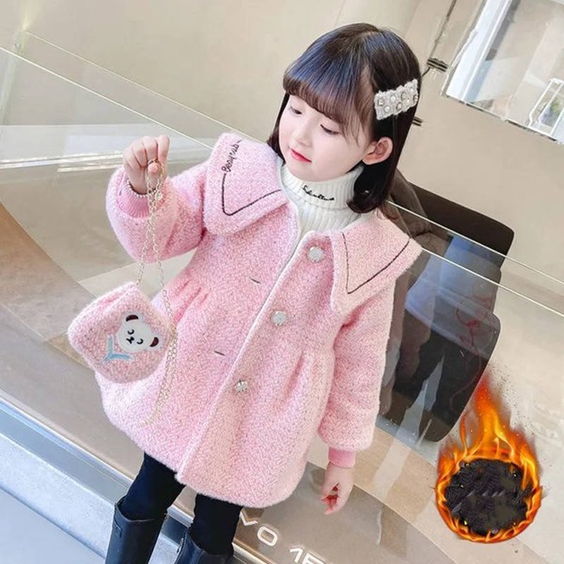 ボアジャケット キッズ 秋冬 ロングジャケット トップス 折襟 子供服 アウター キッズアウター 女の子 キッズコート ボア トップス 無地 シンプ 通販 Lineポイント最大0 5 Get Lineショッピング