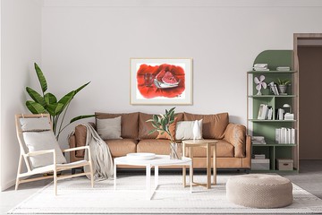 西瓜手繪水彩，手工繪畫，家居牆藝術裝飾