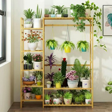 梯形花架 置物架 落地式 多層爬藤架 多功能戶外 多層花架 花盆 花架 實木花架盆栽架 花盆架 陽台花架 多肉植物架