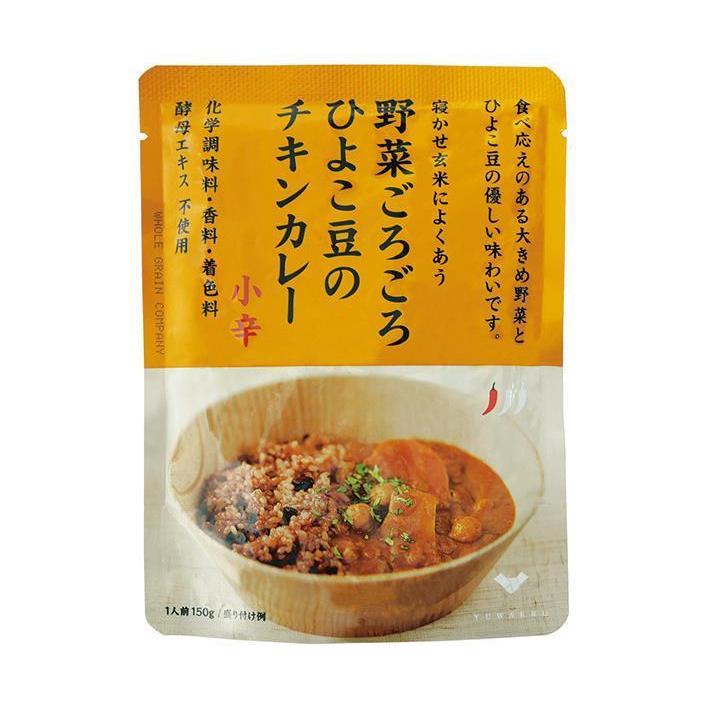 結わえる 野菜ごろごろひよこ豆のチキンカレー 150g×10袋入×(2ケース)｜ 送料無料