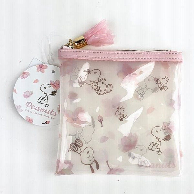 スヌーピー スクエアポーチ 桜snoopy ポーチ バッグ 小物入れ 通勤 通学 ケース マルチポーチ ホワイト Mcor 通販 Lineポイント最大get Lineショッピング