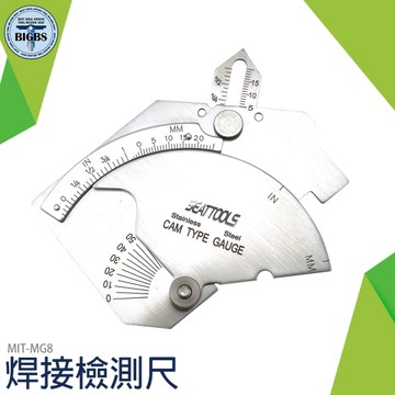 焊接檢測尺 熔接規 量測尺 精準 焊道規 焊縫補強 角度 焊道規 高低規 焊量規 焊接點測 MG8
