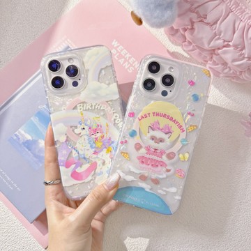 Twinko💗[CA1993]❥Ms LUTRA獨家聯名．銀河貓咪主題/IMD內印刷/貝殼磁吸殼iPhone17 16