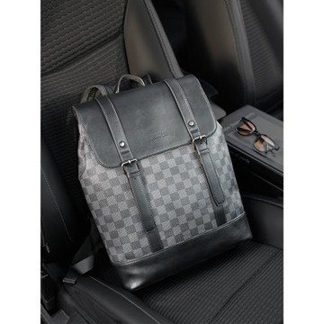 經典商務雙肩包男士時尚休閑大容量戶外背包潮流百搭電腦包文件包