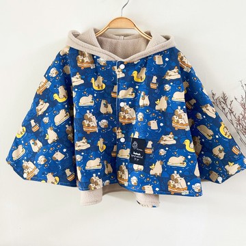 現貨 卡皮巴拉藍精靈斗篷 0-4歲