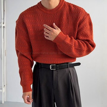 正韓厚實獨特小麻花編織圓領針織上衣 7色 YUPPIE 預購商品 1110
