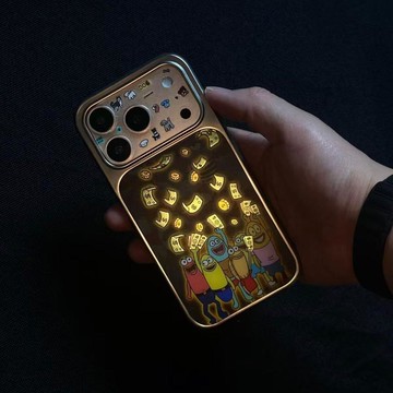 ✨鎏金磁吸殼金錢小魚人適用iPhone15蘋果16手機殼17promax新款14 13 12 11保護殼16e