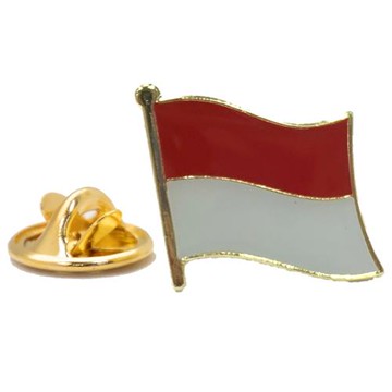 【A-ONE】Indonesia印尼國旗 金屬飾品 配飾 別針 國徽胸章 國旗胸徽 時尚