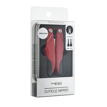 MEKO多功能不鏽鋼專業死皮剪（紅）/X-077