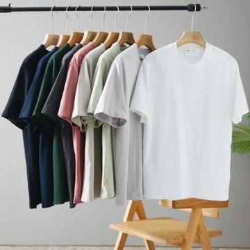 重磅！240克重磅雙紗棉！寬松廓形！情侶款春夏純色百搭短袖T恤衫