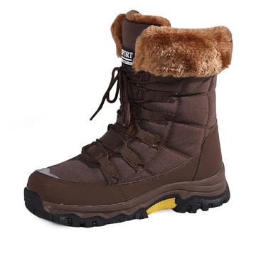 禦寒保暖防潑水中筒雪靴(咖)＊an.an【18-9018co】【現貨+預購】