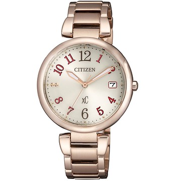 CITIZEN 星辰錶 xC 系列 柔美率性光動能女錶(EO1194-53A)-33mm-米色面鋼帶【刷卡回饋 分期0利率】【APP下單點數13倍送】