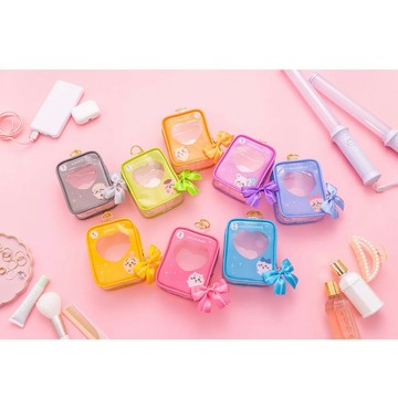 CHIIKAWA吉伊卡哇 蝴蝶結愛心娃包 透明包 遛娃包